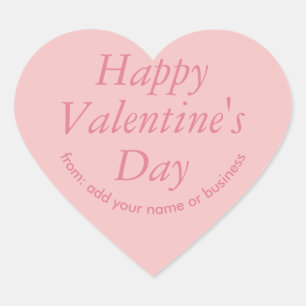 Cœur Sticker de Saint Valentin Breezy Pink Heart
