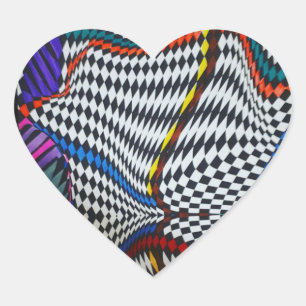 Cœur Sticker d'illusion optique