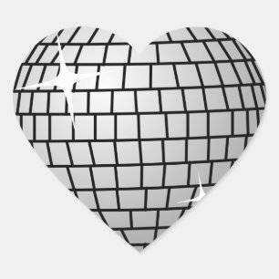 Cœur Sticker Disco Ball (Coeur)