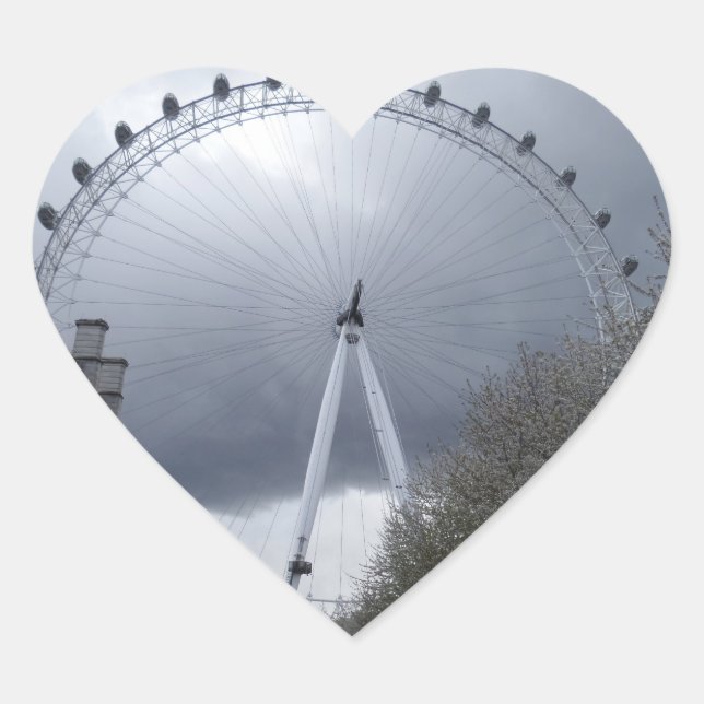Cœur Sticker du coeur des yeux de Londres (Devant)