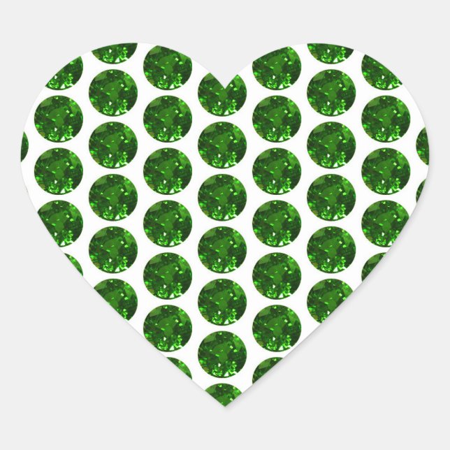 Cœur Sticker du coeur vert émeraude (Devant)