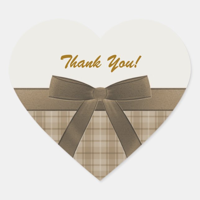 Cœur Sticker en forme de coeur de Merci (Devant)