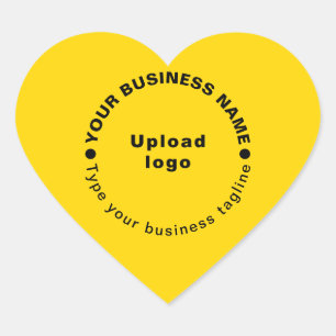 Cœur Sticker en forme de coeur jaune