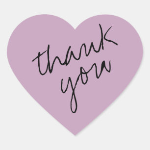 Cœur Sticker en Merci Coeur Lilac Pinkish