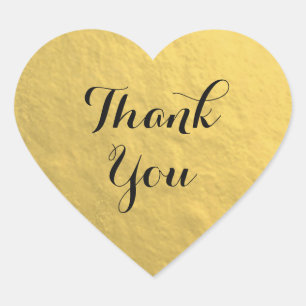 Cœur Sticker en Merci de coeur Gold Foil