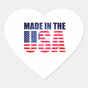 Cœur Sticker fabriqué aux États-Unis