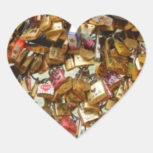 Cœur Sticker Love Padlock