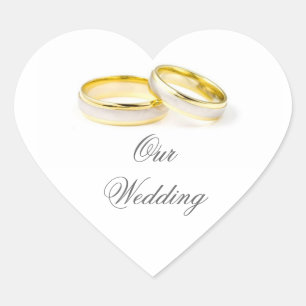 Cœur Sticker Mariage simple d'élégance