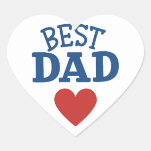 Cœur Sticker Meilleur papa avec le coeur