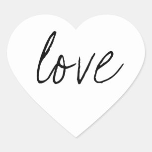 Cœur Sticker noir blanc