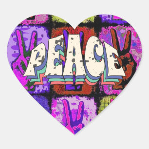 Cœur Sticker Peace Heart