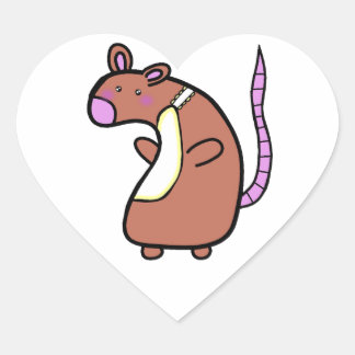 Cœur Sticker pour bébé rat