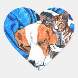 Cœur Sticker pour l'amour secourt - Compagnons de chien
