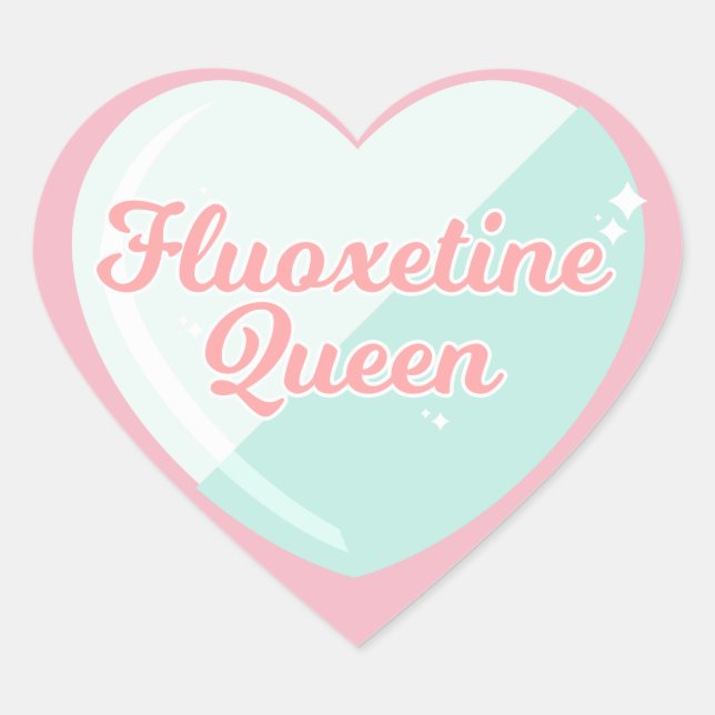 Cœur Sticker Queen Fluoxetine (Devant)