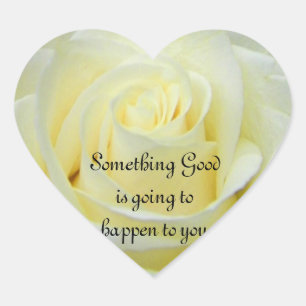 Cœur Sticker Rose_ blanc