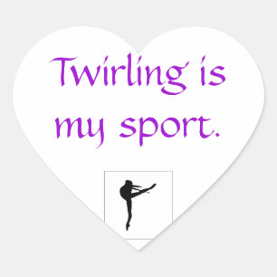 Cœur Sticker Sport Baton