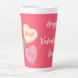 Coeur sucré personnalisé Valentine Day Latte Mug
