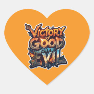 Cœur Symbole de triomphe Dussehra 2025 - Sticker découp