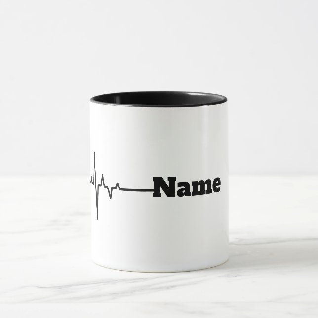 Coeur Taux Nom personnalisé Mug (Centre)