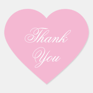 Cœur Thank You Pink Girly Sticker