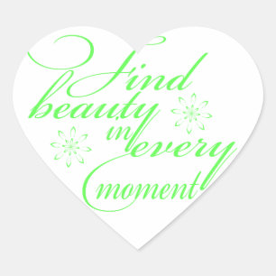 Cœur Trouver la beauté inspirant design sticker