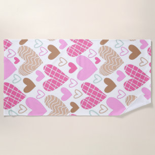 Coeurs Abstraits motif serviette de bain