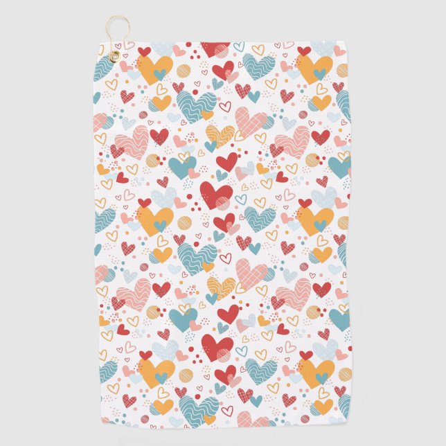 Coeurs Abstraits motif serviette de bain (Devant)