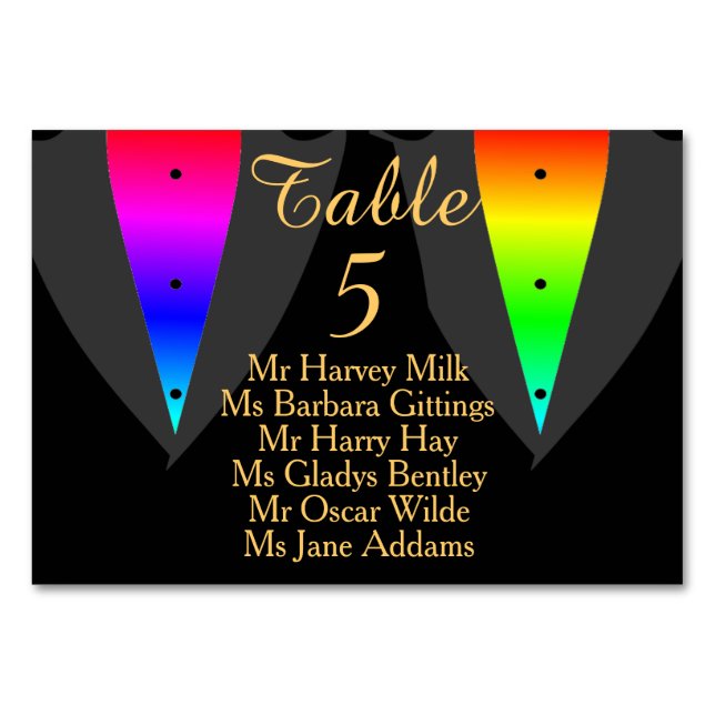 Coeurs Aglow avec Fierté Gay Mariage carte de sièg (Dos)