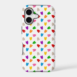 Cœurs Amour Motif Design Blanc Coloré