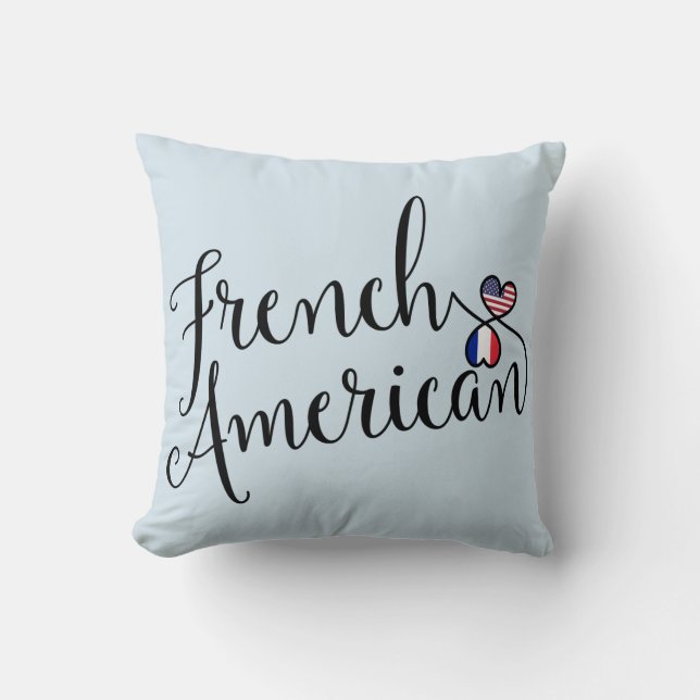 Coeurs Anglais-Américains Enmêlés Jeter Coussin (Recto)