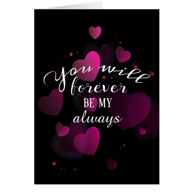 Coeurs Anniversaires avec Citation Amour (Devant)