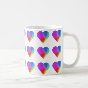 Coeurs arc-en-ciel Mug