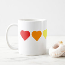 Coeurs arc-en-ciel Mug