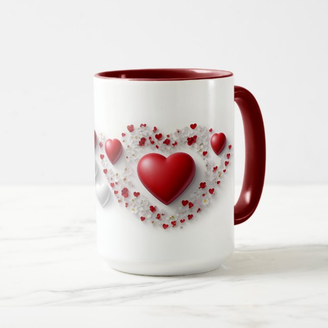 Coeurs artistiques Mug (Devant droit)