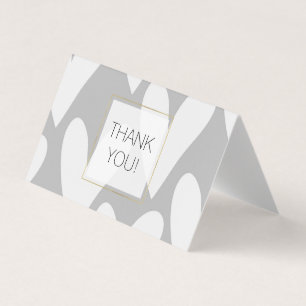 Coeurs blancs gris Merci Mariage