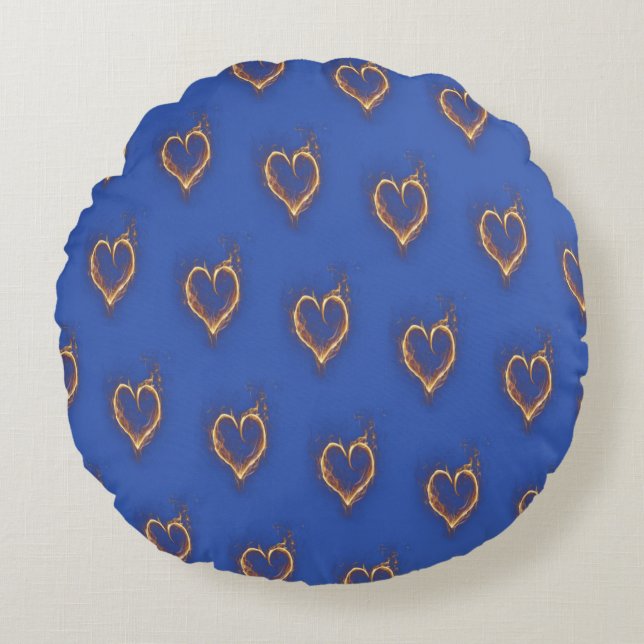 Coeurs Bleus - Créez votre propre (CYO) - Coussin (Devant)