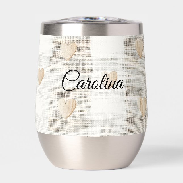 Coeurs Boho Beige Blanc Crème (Avant)