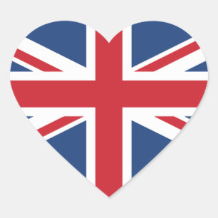 Coeurs britanniques - autocollants de coeur