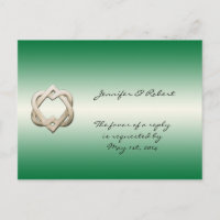Coeurs celtiques sur carte postale RSVP Gradient V