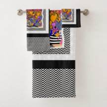 Coeurs Chevron + Fleurs