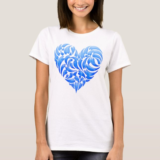 Coeurs chromés T-shirt Scoop (Devant)