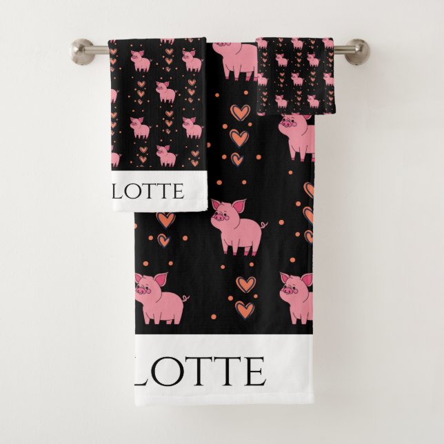 Coeurs Coeurs Piggy Piggy Motif Aimer Animaux Ha (En situation)