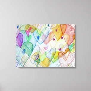 Coeurs communautaires Peinture de toile Peinture d
