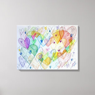 Coeurs communautaires Peinture de toile Peinture d
