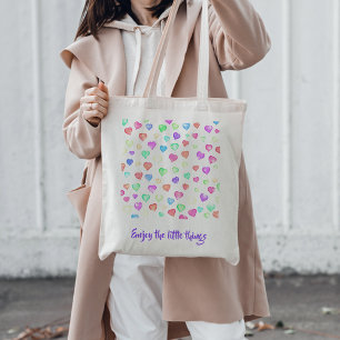 Coeurs d'amour colorés forme Sac fourre-tout