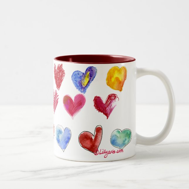 Coeurs d'amour de Valentine-- Tasse 4 de 4 (Droit)
