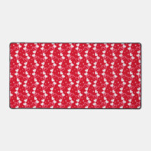 Cœurs d'amour Doddles, Rouge, Tapis de bureau