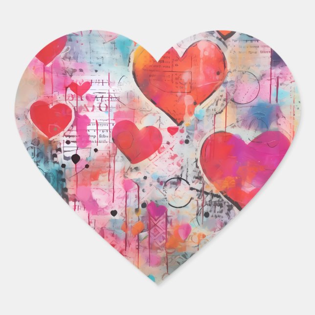 COEURS D'AMOUR vintage STICKER (Devant)