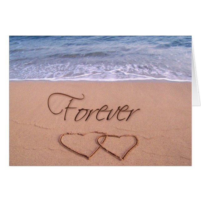 Coeurs dans le sable pour toujours (Devant horizontal)