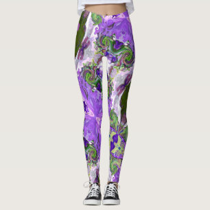 Cœurs de conte de fées Leggings Violets